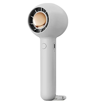 Мини Портативный вентилятор, Небольшой ручной вентилятор с USB-аккумулятором, персональный ручной вентилятор для внутреннего и наружного использования белого цвета