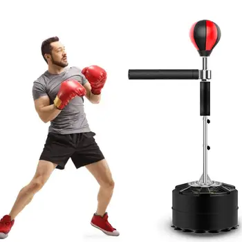 Мишень для бокса с быстрым откликом, высококачественный прочный тренировочный боксерский мяч с регулируемой высотой, профессиональная тяжелая груша для бокса