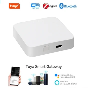Многорежимный Беспроводной Bluetooth-шлюз Tuya ZigBee 3.0 Smart Gateway Приложение Smart Life с дистанционным управлением Работает с Alexa Google Home