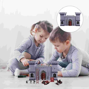 Модель игрушечного замка, собранные своими руками солдатики, игрушки, украшение, макет сцены, развивающие игры для детей