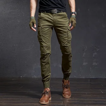 Модные Высококачественные Тонкие военные Камуфляжные Повседневные Тактические брюки Карго Уличная одежда Harajuku Джоггеры Мужская одежда Брюки
