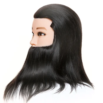 Мужская Голова-манекен TinasheBeauty со 100% человеческими волосами Для практики стрижки, Голова для школы парикмахерских Причесок