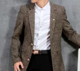 мужские молодежные хлопчатобумажные весенние модные топы, куртка с короткими рукавами, пальто, модный пиджак, мужское приталенное пальто