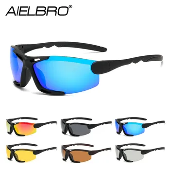 Мужские солнцезащитные очки AIELBRO, велосипедные солнцезащитные очки, Поляризованные солнцезащитные очки ночного видения, велосипедные очки, Солнцезащитные очки для мужчин