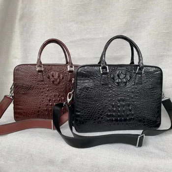 Мужской Роскошный деловой портфель, модная сумка для отдыха, офисные сумки-мессенджеры из натуральной кожи, Высококачественная Уютная сумка для компьютера
