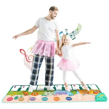 Музыкальный коврик для малышей, Напольная клавиатура для фортепиано, Танцевальный коврик, Обучающие музыкальные игрушки для девочек и мальчиков 12-36 месяцев