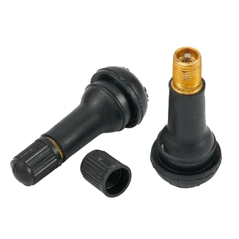 Набор инструментов для резиновых клапанов с защелкивающимся типом TR413 Бескамерные Шинные клапаны, стержни, резина черного цвета Для изнашиваемых деталей автомобилей с вакуумными шинами