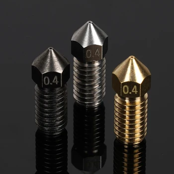 Насадка высокой твердости для AnkerMake, закаленная нержавеющая сталь, латунь, 0,4 мм, резьба M6 для 3D-принтера, длина 17 мм, резьба 10 мм