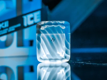 Наушники HAKII ICE True Wireless Bluetooth Ice Blue Полупрозрачные TWS с шумоподавлением и низкой задержкой, спортивные стереонаушники