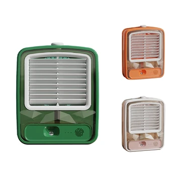 Небольшой Настольный вентилятор с распылителем тумана, светодиодный ночник, USB-аккумуляторный вентилятор для запотевания воды, Портативный настольный вентилятор охлаждения