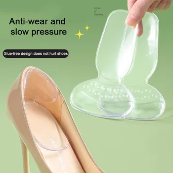 Невидимые Силиконовые наклейки на высоком каблуке, Стельки, Женская пяточная шпора, Обезболивающая Подушка для ног, Противоизносные колодки для обуви
