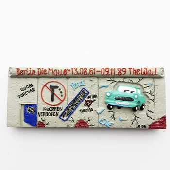 Немецкая творческая культура Туристический сувенир Берлинская стена Трехмерные поделки Магнитные наклейки Коллекция магнитов на холодильник
