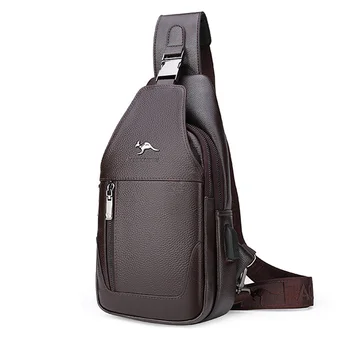 Новая 100% кожаная сумка, мужская сумка, Винтажная сумка через плечо, мужская нагрудная сумка большой емкости, сумка через плечо, Мужская дизайнерская сумка, сумки