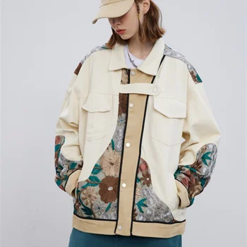 Новая мужская рабочая куртка японского модного бренда, мужской весенний стиль проживания в семье, свободный крой, модный повседневный пэчворк, персонализированный j