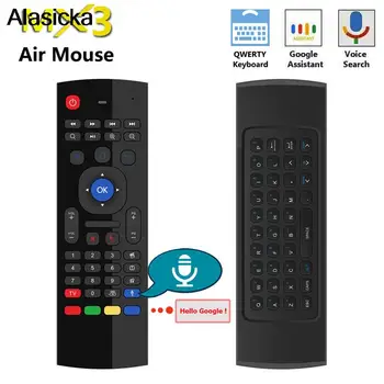 Новейшая 2.4G MX3 Air Mouse Smart Voice Remote Control RF Беспроводная Клавиатура IR Learning Fly Mouse MX3 для Full HD H.265 Android