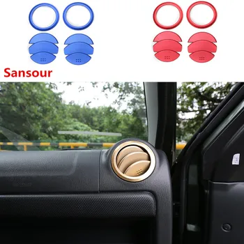 Новейшая Алюминиевая Декоративная накладка Sansour, наклейка на выпускное кольцо кондиционера переменного тока для Suzuki Jimny, автомобильные аксессуары