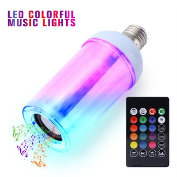 Новейшая Умная Лампа Blub RGB для Танцев с Музыкой Bluetooth-Динамик Беспроводной Динамик Синхронизации Света с Дистанционным управлением