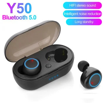 Новые беспроводные Bluetooth-наушники Y50 TWS Hi-Fi стерео наушники с шумоподавлением, сенсорные гарнитуры-вкладыши, музыкальные спортивные беруши PK Y30