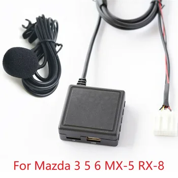 Новый Автомобильный AUX Аудиокабель-Адаптер Bluetooth Mic Для Mazda 3 5 6 MX-5 RX-8 Стерео Радио Bluetooth Автомобильный Комплект
