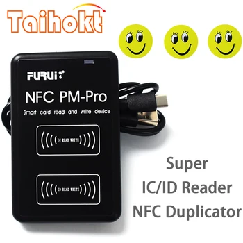 Новый Считыватель смарт-карт NFC Pro 13,56 МГц S50 Копировальный аппарат для ключей 125 кГц T5577 Дубликатор Значков CUID FUID Устройство Записи Токенов RFID-Метка Программатор