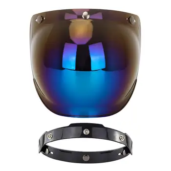 Объектив мотоциклетного шлема с 3 кнопками, ветрозащитный, в стиле ретро, объектив для шлема, устойчивый к царапинам, объектив для ПК
