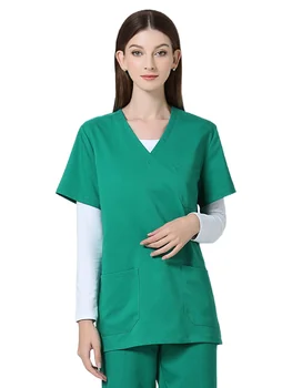 Одежда медсестры одежда для стирки Летний комбинезон для операционной врача одежда для чистки зубов изолирующая одежда Униформа для кабинета стоматолога