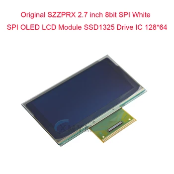 Оригинальный SZZPRX 2,7-дюймовый 8-битный SPI Белый SPI OLED ЖК-модуль SSD1325 Drive IC 128 * 64