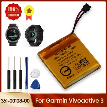 Оригинальный Аккумулятор для часов 361-00108-00 для Garmin Vivoactive 3 GPS Sports Smart Watch Сменный Аккумулятор 200 мАч