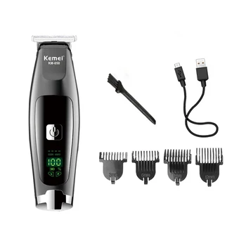 Перезаряжаемый Триммер для волос, USB-машинка для стрижки волос, мощная Мужская Парикмахерская, Электрическая беспроводная бритва Skeleton 0 мм, машинка для стрижки волос