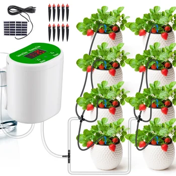 Полив
Потрясающее интеллектуальное устройство автоматического полива на солнечных батареях, система орошения по таймеру для полива сада, ваших комнатных растений.