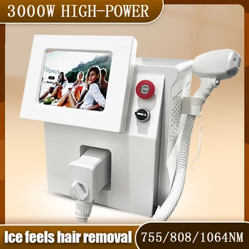 Портативное Косметическое оборудование Ice Device 808 755 1064 Нм Диодная лазерная машина для удаления волос Цена
