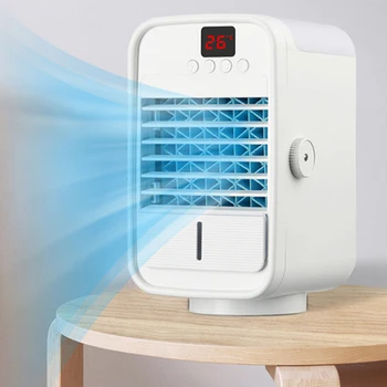 Портативный мини-вентилятор для кондиционера, перезаряжаемый через USB Персональный охлаждающий вентилятор для домашнего офиса, комнаты в общежитии, спальни, путешествий на открытом воздухе