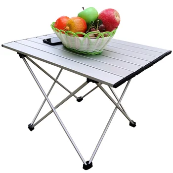 Портативный походный складной столик, небольшой складной столик с алюминиевой столешницей и сумкой для переноски, маленький и легкий столик