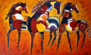 Превосходный художник, ручная роспись, высококачественная абстрактная лошадь, картина маслом на холсте, современная абстрактная лошадь, картина на холсте