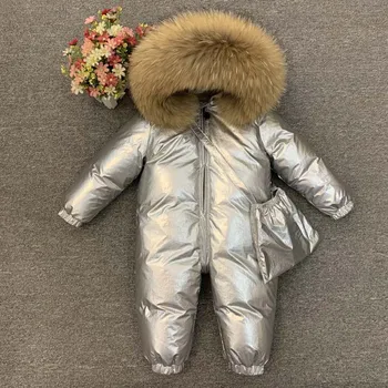 Пуховик для малышей, куртка, комбинезон с капюшоном на толстом меху, пуховик для детей 1-5 лет, зимнее пальто для мальчиков и девочек, пуховая одежда, верхняя одежда