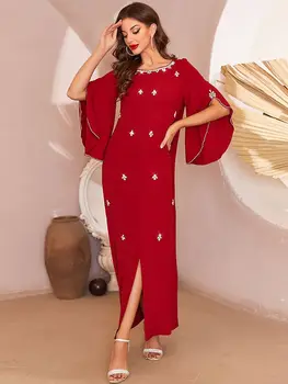 Рамадан Абайя Дубай Арабский Турция Ислам Мусульманское Длинное Платье Кафтаны Африканские Платья Для Женщин Robe Longue Femme Musulmane Caftan
