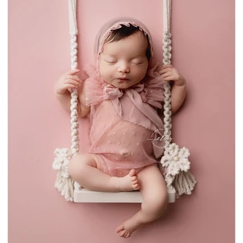 Реквизит для фотосъемки новорожденных, кресло-качели, Детская Деревянная мебель для младенцев, Аксессуары для фотосъемки младенцев