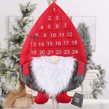 Рождественский Адвент-календарь Gnome для детей, Рождественские украшения для дома на 2022 год, Настенные украшения Noel Navidad, Рождественский подарок