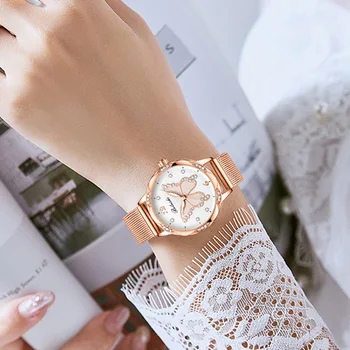 Роскошные женские часы лучшего бренда из нержавеющей стали, водонепроницаемые кварцевые женские часы Relogio Feminino, подарок для девочек 2023