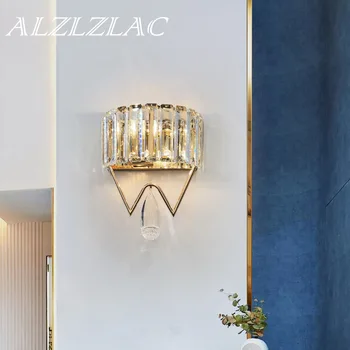 Роскошный Современный светодиодный настенный светильник с Кристаллами, Прикроватный светильник для гостиной, Спальни, домашнего декора, Минималистичный Скандинавский Фон, бра