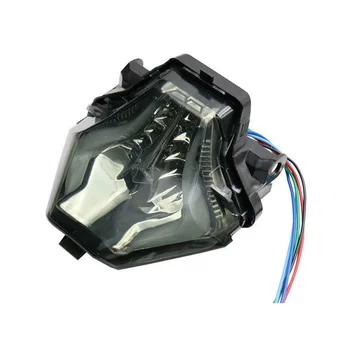 Светодиодный задний фонарь 12V для мотоцикла, внедорожника, трехцветный стоп-сигнал, универсальный поворотный фонарь мощностью 10 Вт, красный + белый свет