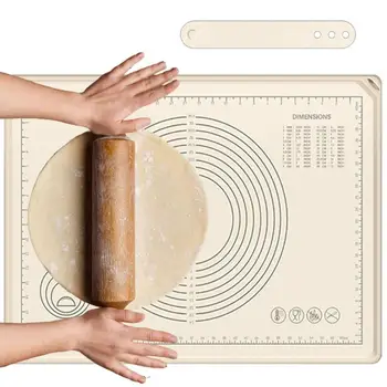 Силиконовый коврик для замешивания Большого размера, Антипригарная поверхность, Коврик для раскатки теста со шкалой, Кухонный лист для выпечки, Вкладыш для духовки, Формы для выпечки