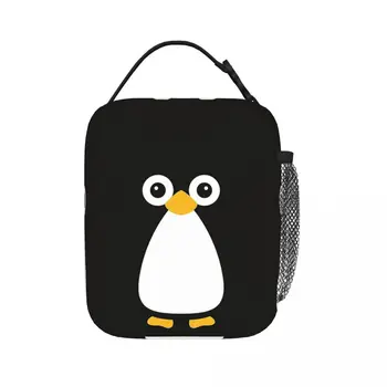 Симпатичные векторные Пингвины, Изолированные сумки для ланча, Сменные сумки для пикника, термоохладитель, Ланч-бокс, сумка для ланча для женщин, Работы, детей, школы