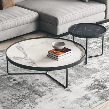 Современный металлический журнальный столик с круглым центром, минималистичные журнальные столики, украшение гостиной, мебель для прихожей
