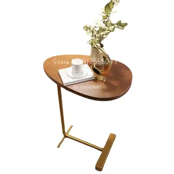 Современный минималистичный съемный диван из кованого железа сбоку, мини-журнальный столик, прикроватная тумбочка дизайнерская мебель мебель для гостиной