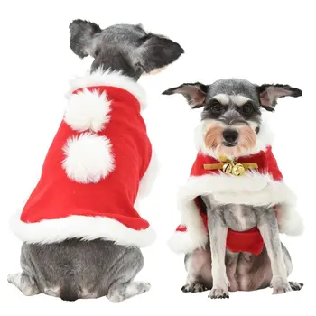 Теплый милый Праздничный костюм для Косплея Собаки, Рождественская одежда для домашних животных, Накидка для собаки, Костюм для собаки, Одежда для домашних животных, Плащ для собаки