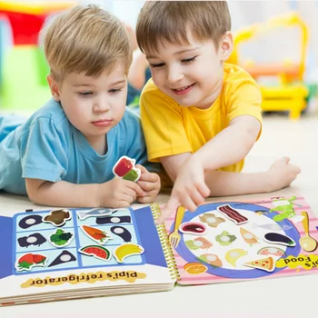 Тихая книга Монтессори Занятая книга для ребенка, развивающая навыки обучения, сенсорная игрушка для путешествий, обучающие книги