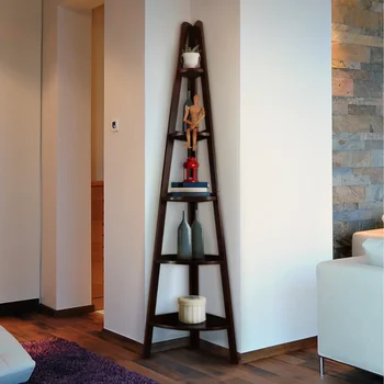 Угловой книжный шкаф-лестница с 5 полками-мебель для книжных полок для эспрессо