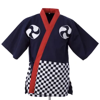 Униформа шеф-повара, куртка японской и корейской кухни, рубашка для суши, летнее хлопчатобумажное кимоно, рубашка официанта ресторана, униформа для приготовления пищи