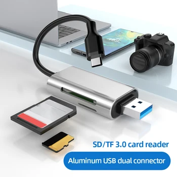 Устройство чтения карт USB3.0 и USB C на SD microSD TF для портативных ПК, Аксессуары для камеры, Устройство чтения карт памяти, адаптер для SD-карты